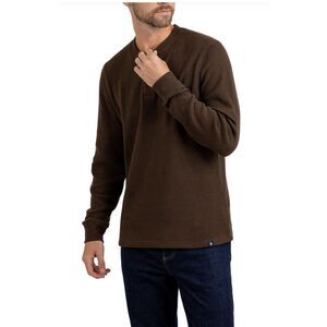 NWT Waffle Henley BROWN SIZE MEDIUM MSRP $99